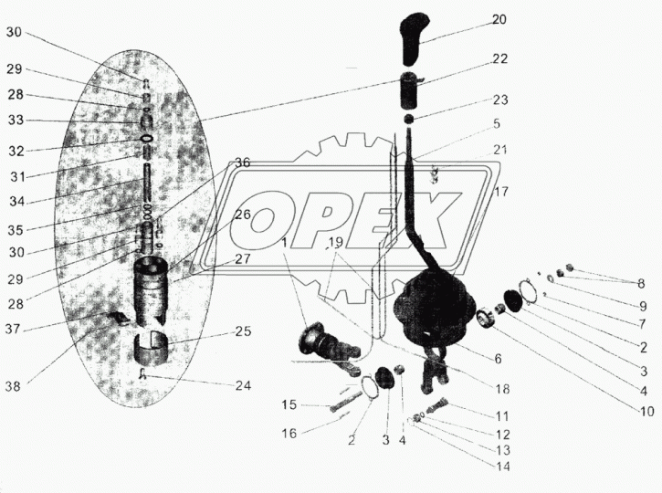 152-1703412 Рычаг перекл.передач МАЗ